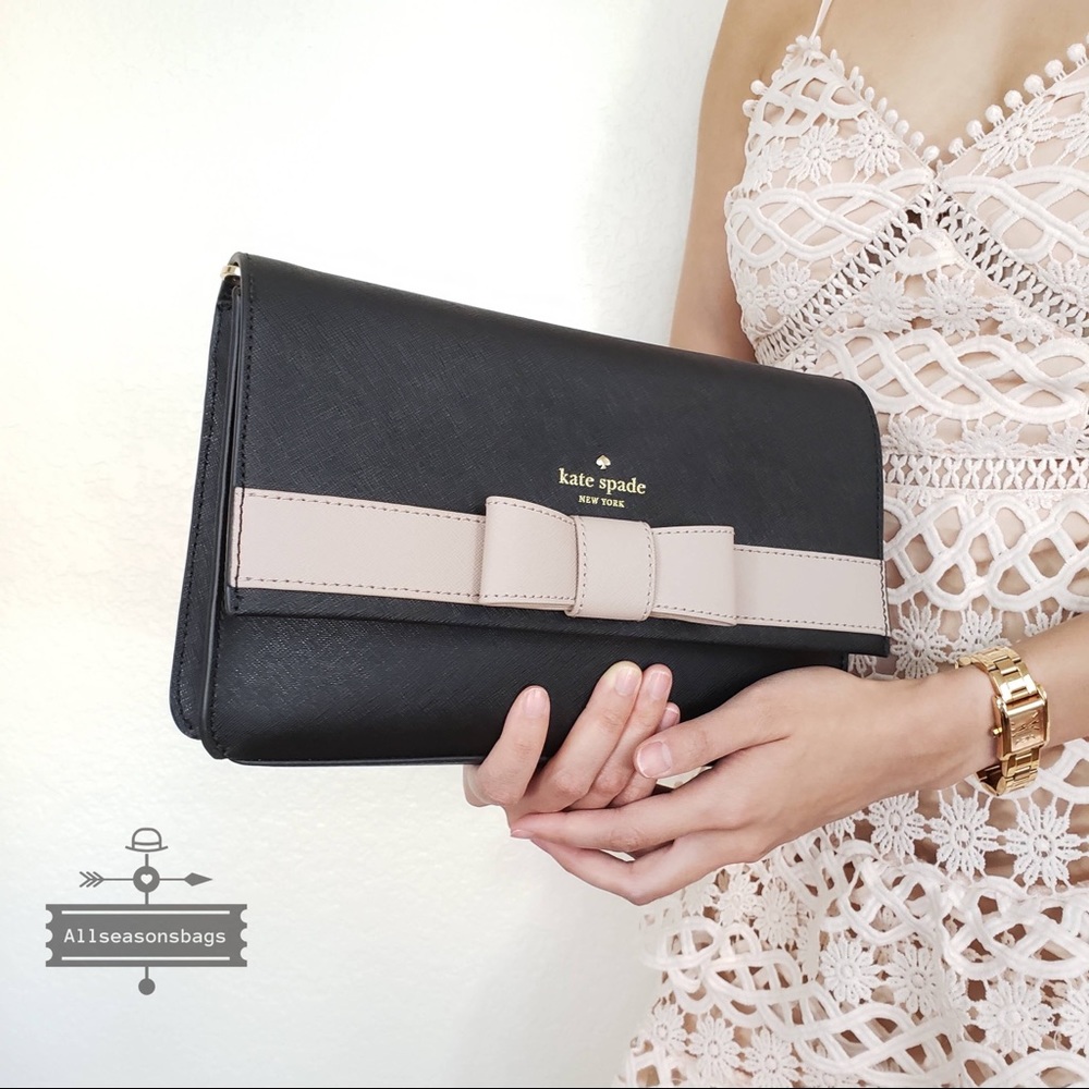 NWT Kate Spade Veronique Black Bow Crossbody Bag - Picture 4 of 8